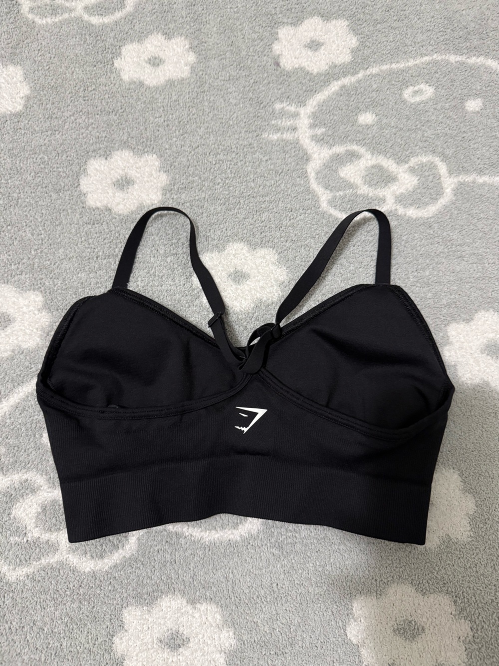 Gymshark Black Seamless Light-Support Sports Bra Top
